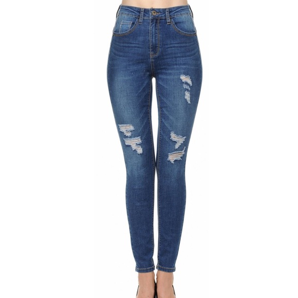 Wax Jean Denim - High-rise Booty Lift Skinny Jeans Medium Wash NWT!
